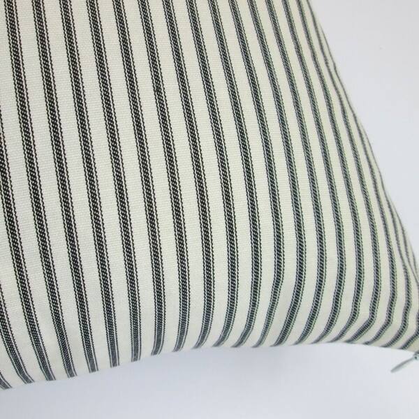 Shop Artisan Pillows Indoor Modern Country Cottage Home French Ticking Stripe In Black Pillow Cover Only Overstock 17008352