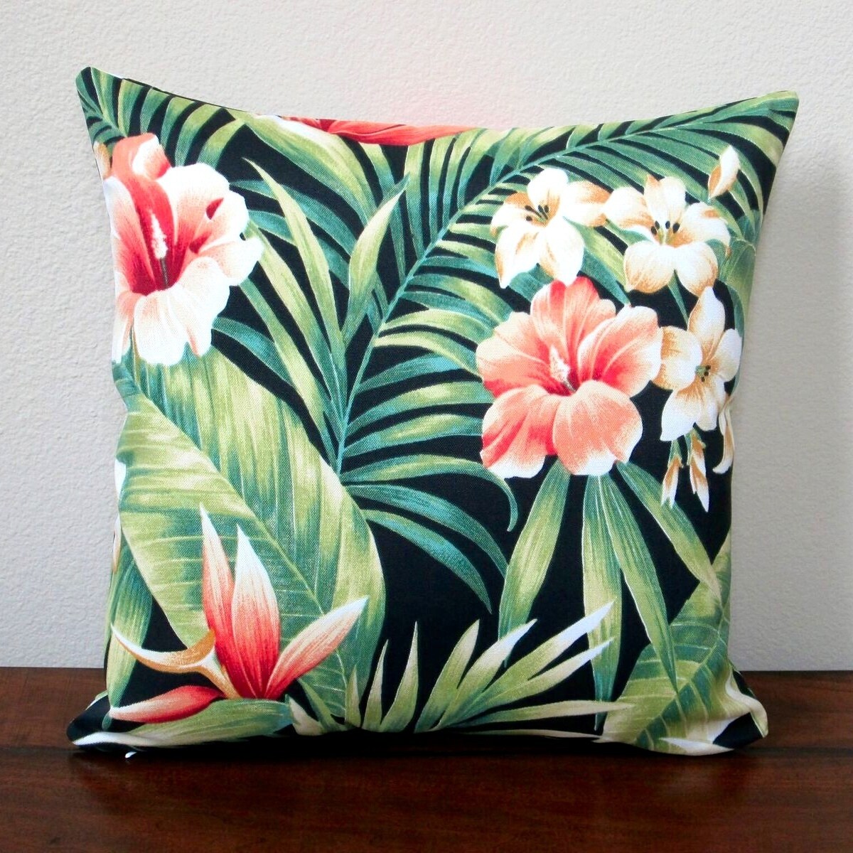18 x 18 Pillow Cover Waverly Sun N Shade Cute Cactus Hibiscus Outdoor Indoor