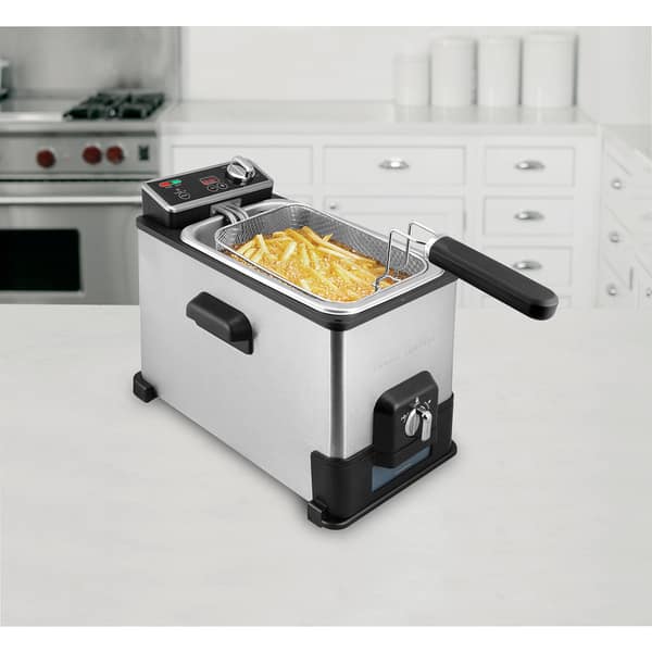 Emeril Stainless steel 4.0L/17-cup Digital Deep Fryer with Oil filtration  System and 3-basket system - Bed Bath & Beyond - 17010750