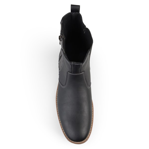 mens faux leather chelsea boots