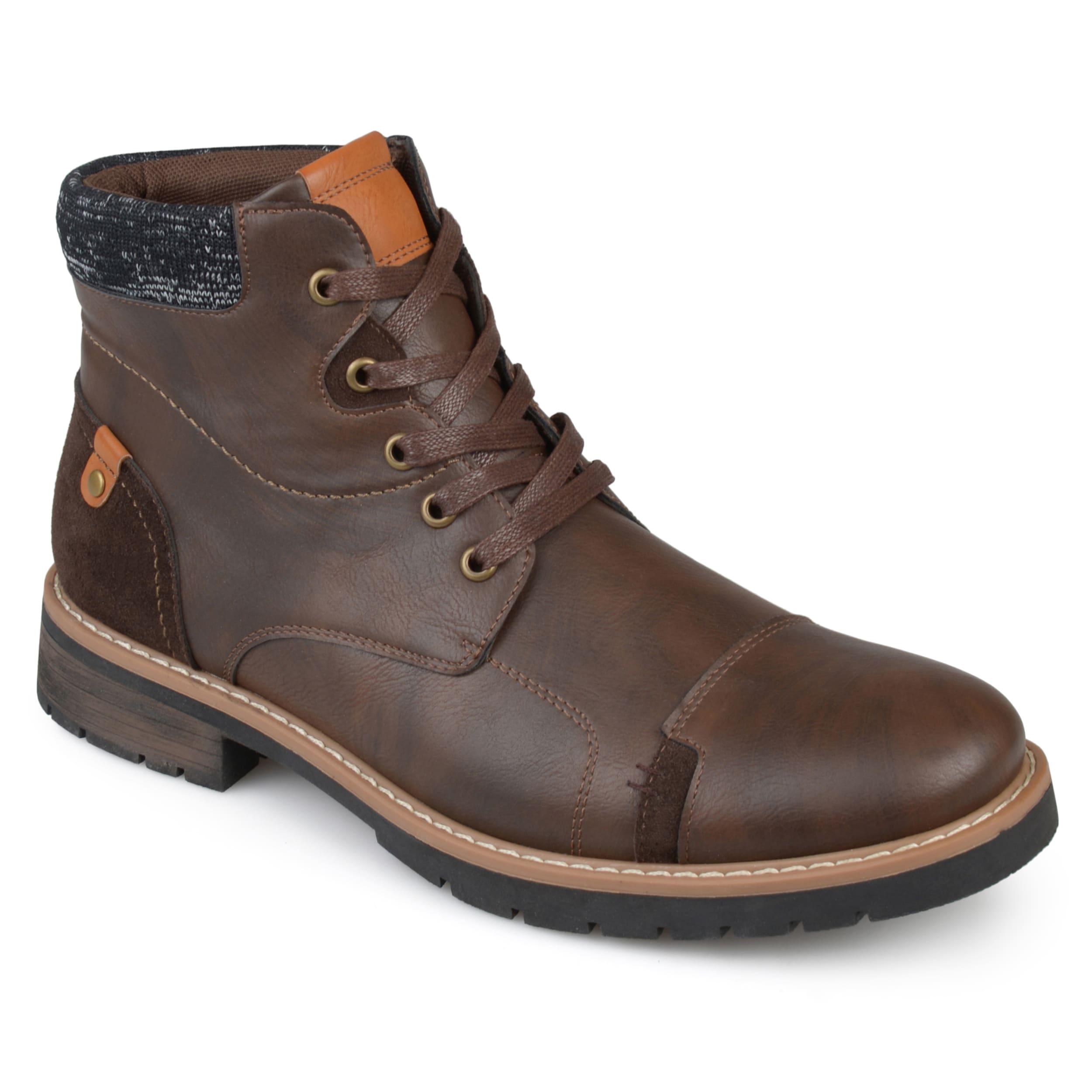 mens leather lace up boot