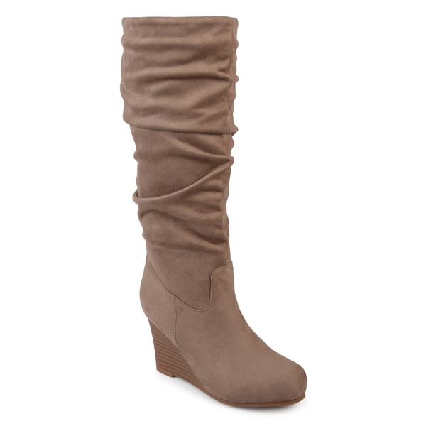 wide mid calf boot