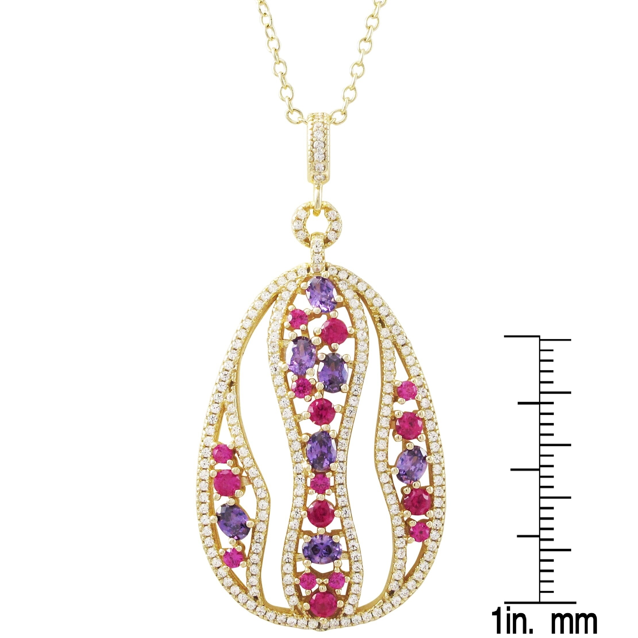 Created Ruby Solitaire Pendant 925 Sterling Silver 1.00 CT TGW