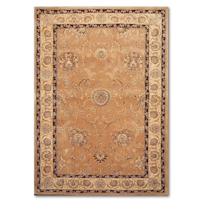 Ornamental Hand Made Nourison Persian Oriental Rug Design 2206 CAM - Coral/Beige - 5'6" x 8'6" - 5'6" x 8'6"