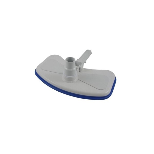 12" Deluxe Large Weighted Blue and White Swimming Pool Vacuum Head with Bumper