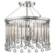 preview thumbnail 1 of 0, Kichler Lighting Piper Collection 3-light Chrome Semi-Flush Mount