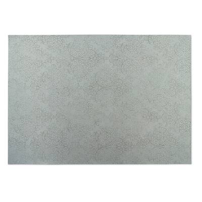 Kavka Designs Grey Arabesque 2' x 3' Indoor/ Outdoor Floor Mat - 2X3
