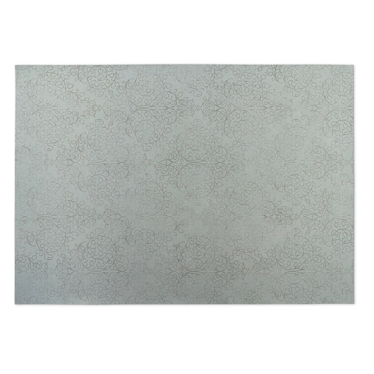 Kavka Designs Grey Arabesque 2' x 3' Indoor/ Outdoor Floor Mat - 2X3