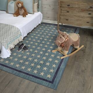 Recycled Fibers Indoor Rugs Area For Less Mohawk Home Bayside Nursery Stars Area Rug 5 3 X 7 10
