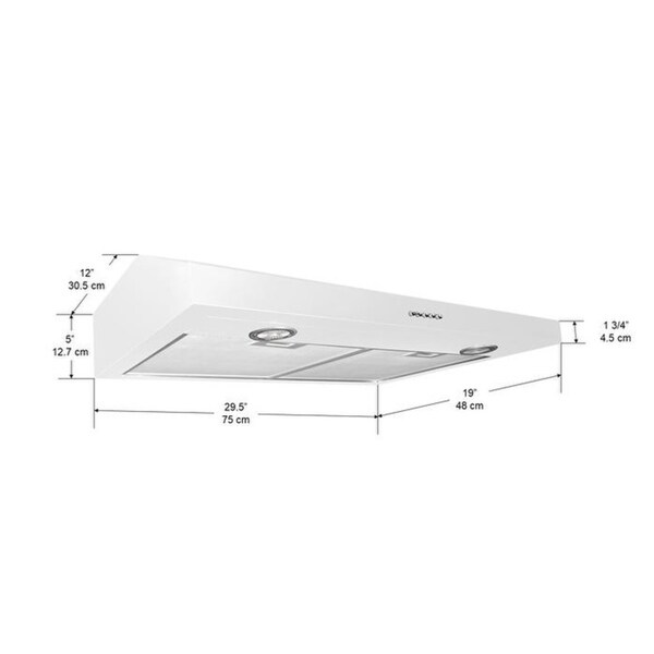 ancona slim iii under cabinet range hood