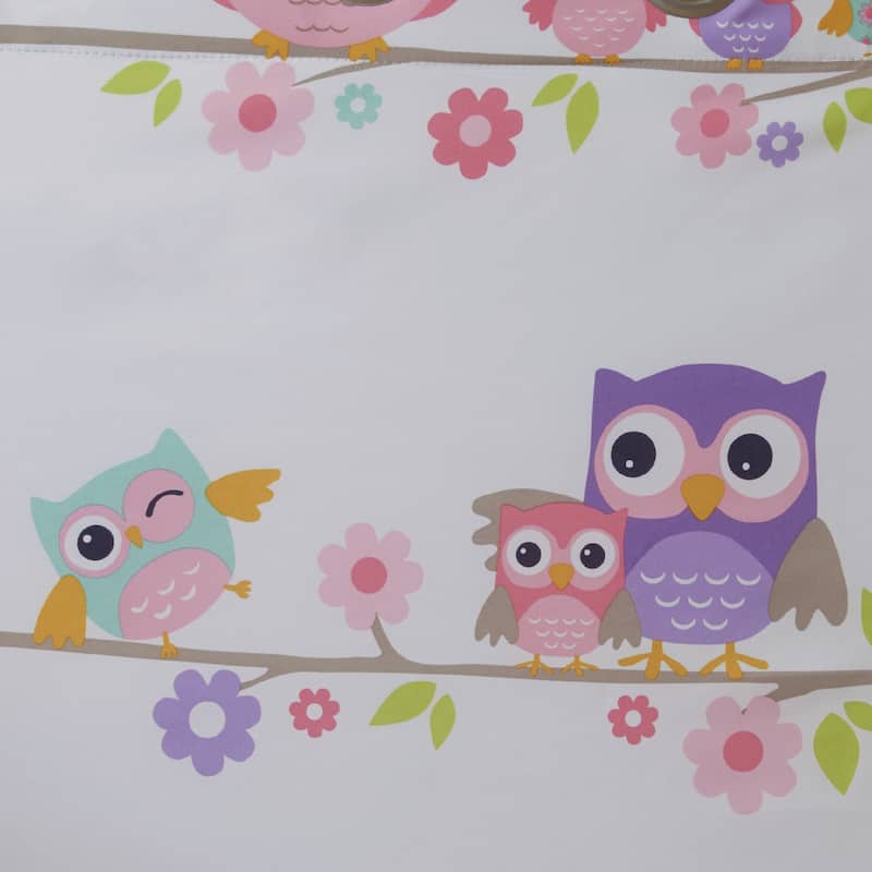 Intelligent Design Kids Noctural Nellie Owl Printed Blackout Grommet Curtain Panel