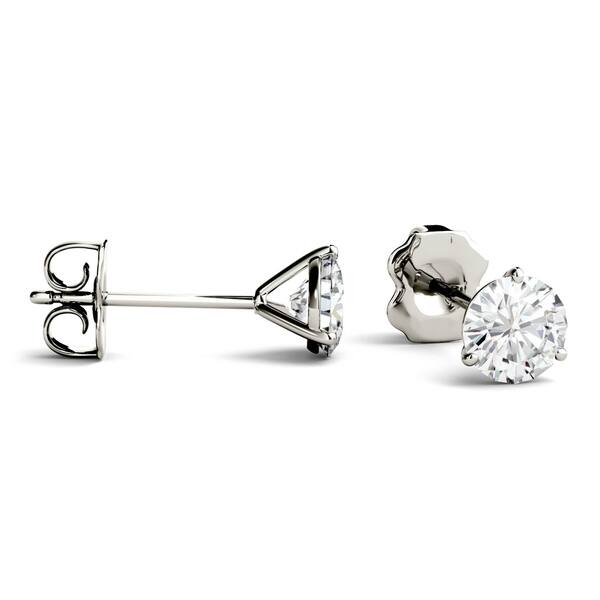 Charles & Colvard 14K Yellow Gold Earrings Forever Classic Moissanite 2.00ct DEW Charles & Colvard 14K Yellow Gold Earrings Forever Classic Moissanite 2.00ct DEW