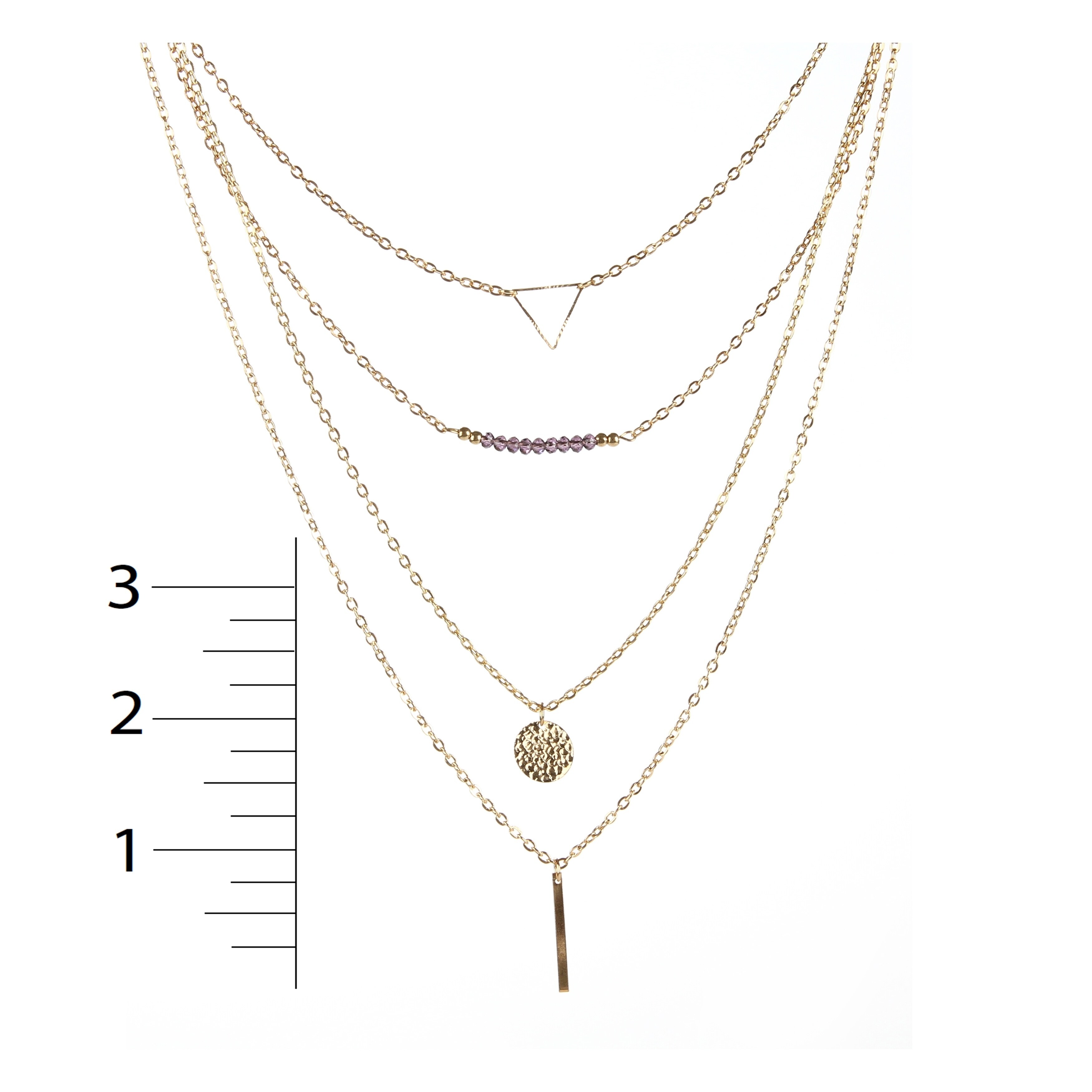 bullet necklace gold
