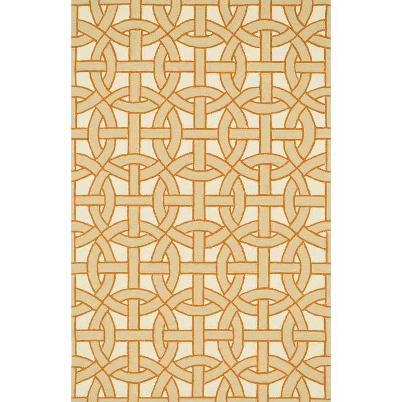 Alexander Home Indoor/ Outdoor Hand-hooked Geometric Rug