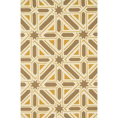 Alexander Home Indoor/ Outdoor Hand-hooked Geometric Area Rug