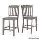 Eleanor Slat Back Wood 24 in. Counter Chair (Set of 2) by iNSPIRE Q Classic - Thumbnail 4