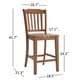 Eleanor Slat Back Wood 24 in. Counter Chair (Set of 2) by iNSPIRE Q Classic - Thumbnail 14