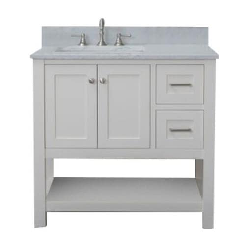 Home Elements Vl36221 White Carrara Marble 36 Inch Cream Home Elements Vl36221 White Carrara Marble 36 Inch Cream Vanity