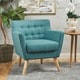 preview thumbnail 4 of 15, Meena Button-tufted Fabric Club Chair by Christopher Knight Home