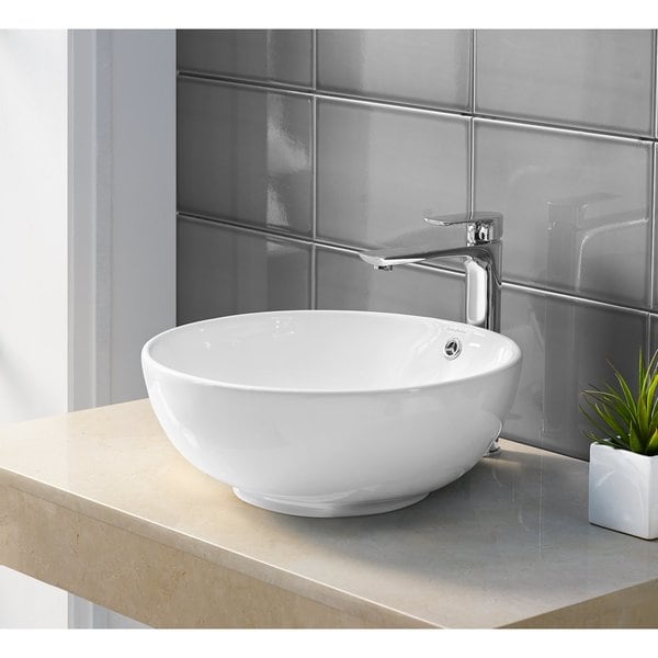 Swiss Madison Sublime Round Ceramic Bathroom Vessel Sink Bowl Swiss Madison Sublime Round Ceramic Bathroom Vessel Sink Bowl