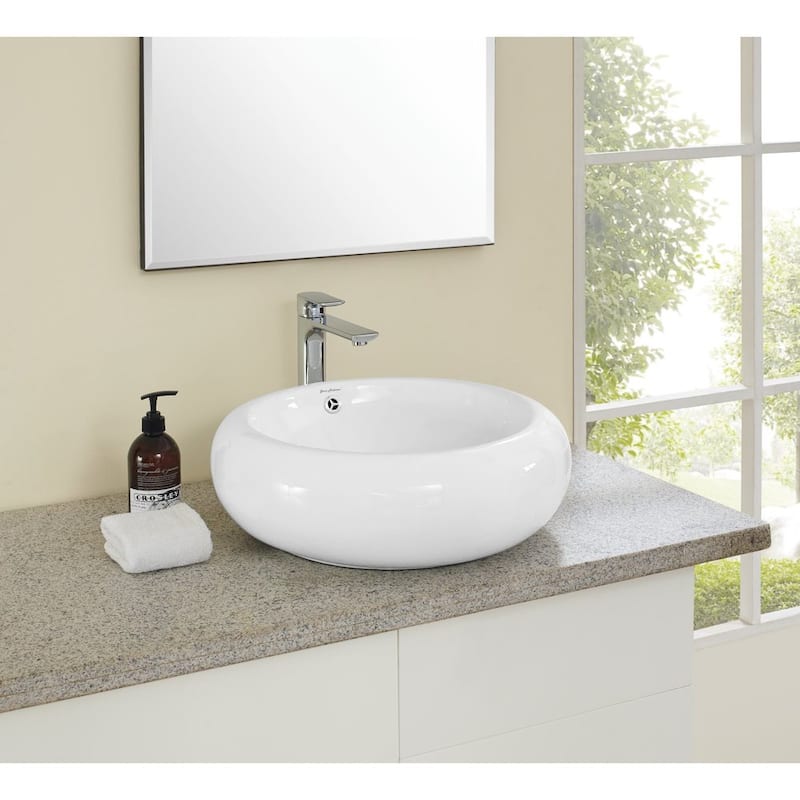 Swiss Madison Plaisir® Round Ceramic Bathroom Vessel Sink