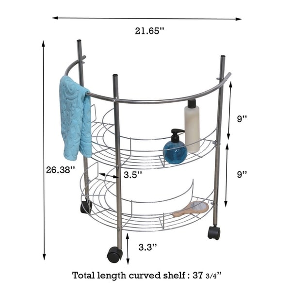 Pedestal Sink Storage Shelf Chrome Bathroom Rack Under Washbasin Bath Organizer