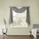Madison Park Kaylee Solid Lightweight Crushed Sheer Curtain Scarf - 42 x 144" - Grey
