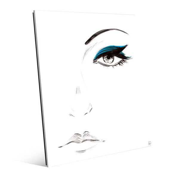 Cyan Eyeshadow Wall Art Print on Acrylic