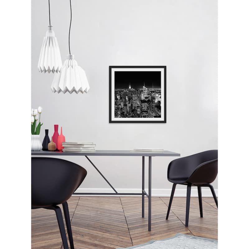 'New York Cityscape 2' Framed Painting Print - Multi-Color