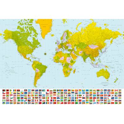 Map Of The World Wall Mural
