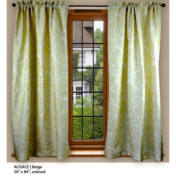 Shop Alsace 84 Inch Rod Pocket Curtain Panel Free Shipping Today