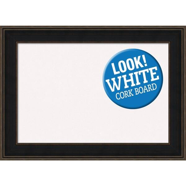 Shop Framed White Cork Board Extra Large Mezzanine Espresso 44 X