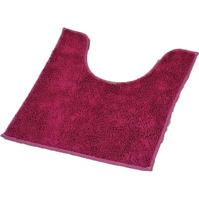 Evideco Contour Bath Mat Polyester Non Skid Bath Rug Purple
