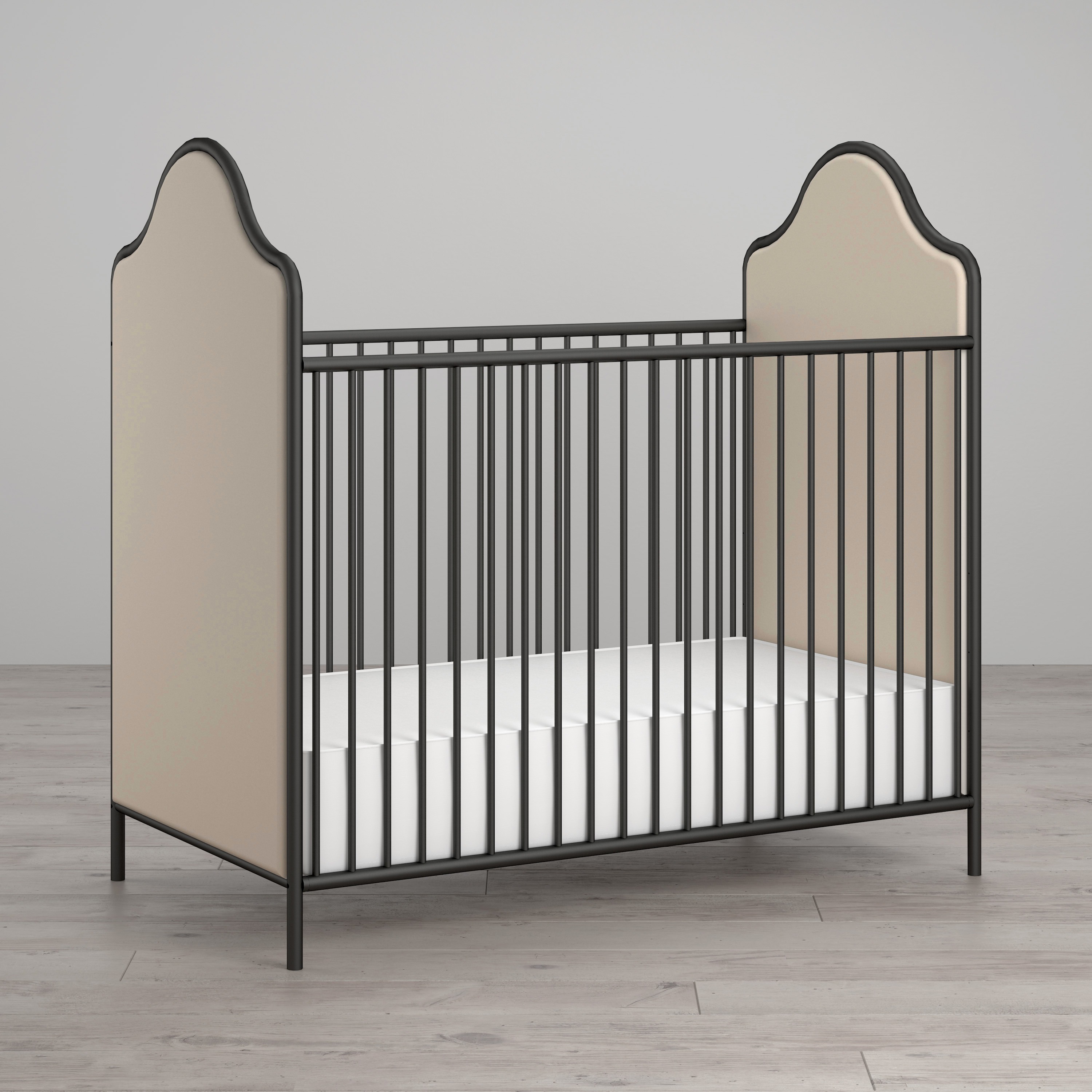 Metal black crib best sale