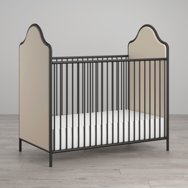 black metal baby crib