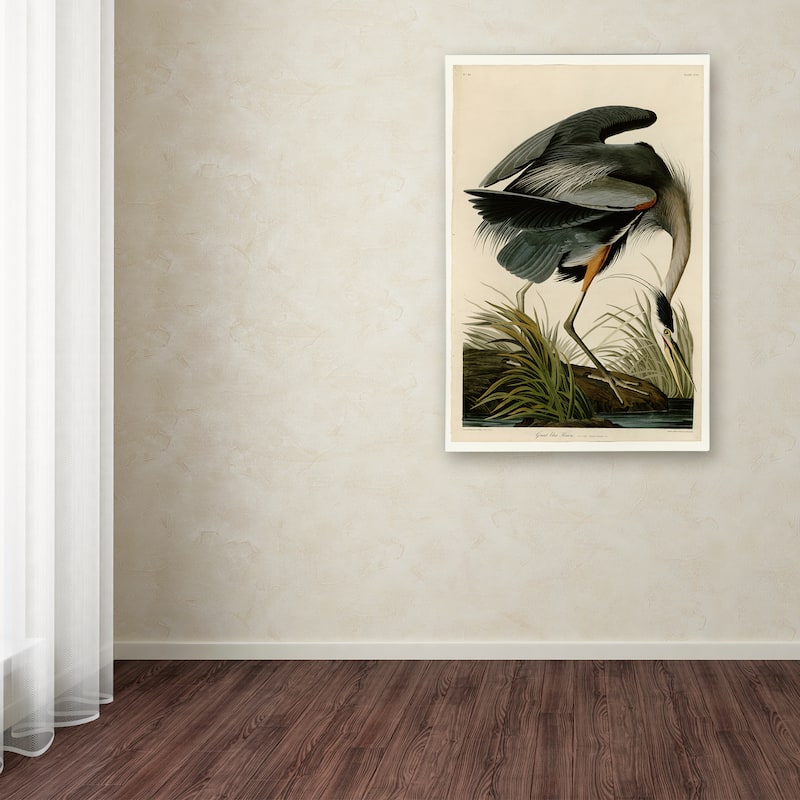 John James Audubon 'Great Blue Heron' Canvas Art - On Sale - Bed Bath ...