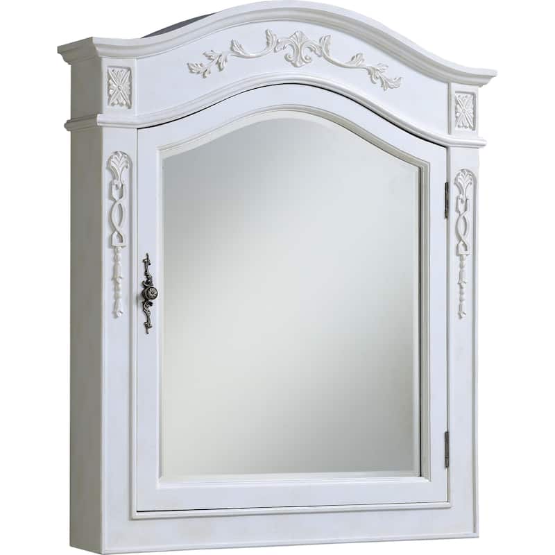 Milan 32" Antique White Medicine Cabinet - Antique White