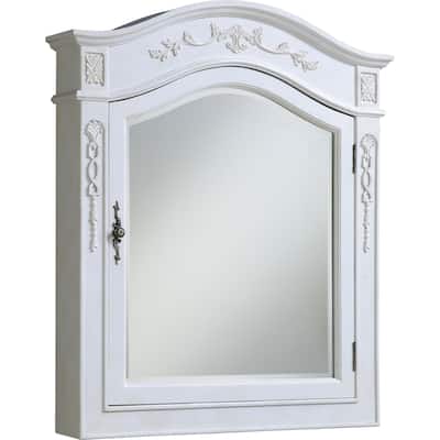 Milan 32" Antique White Medicine Cabinet - Antique White