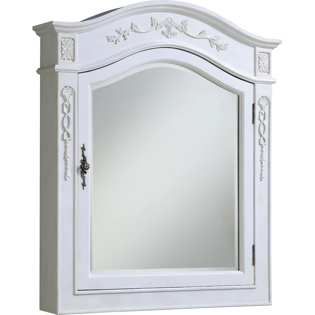 Milan 32" Antique White Medicine Cabinet - Antique White
