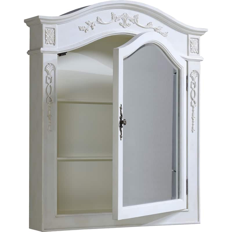 Milan 32" Antique White Medicine Cabinet - Antique White