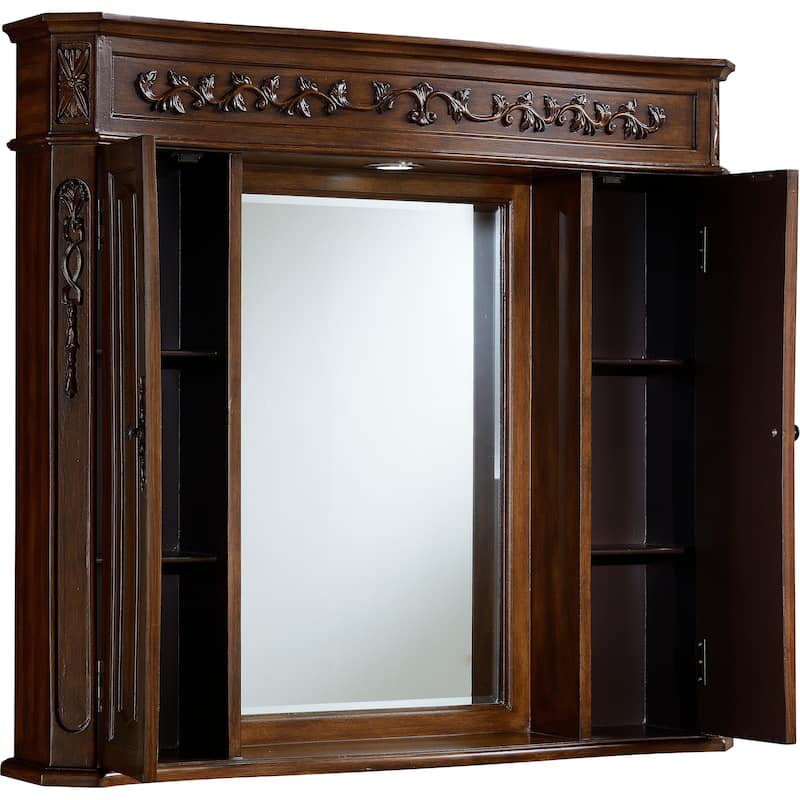 Milan 42" Teak Medicine Cabinet