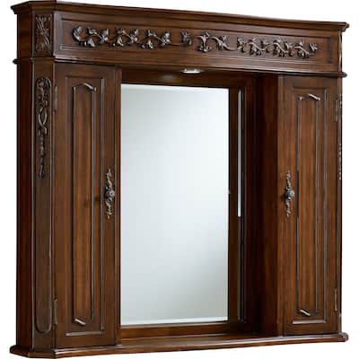 Milan 42" Teak Medicine Cabinet