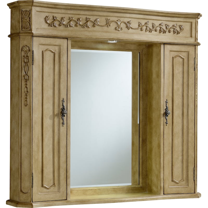 Milan 42" Tan Finish Medicine Cabinet