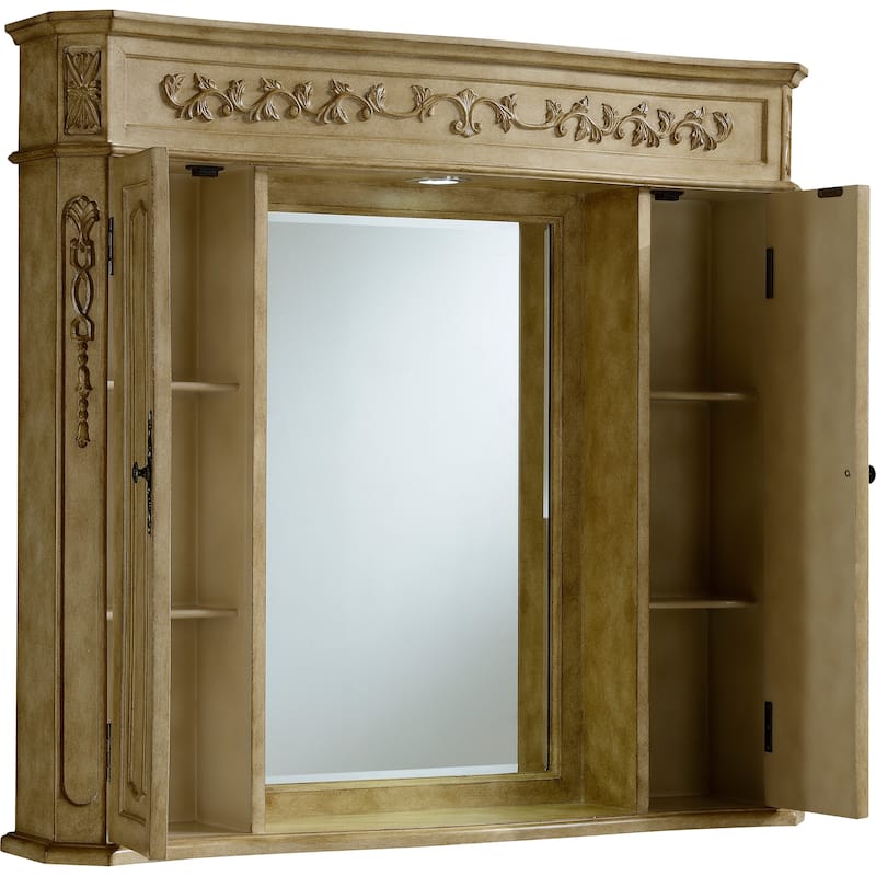 Milan 42" Tan Finish Medicine Cabinet