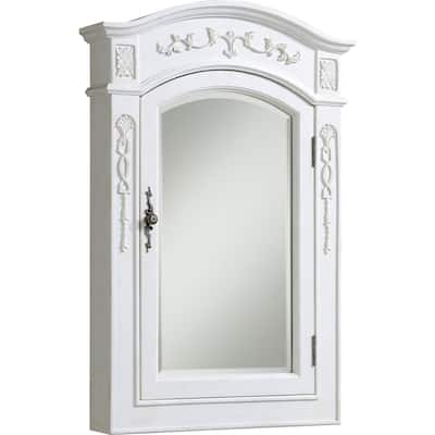 Milan 24" Antique White Mirror