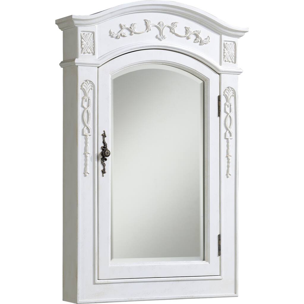 Milan 24" Antique White Mirror