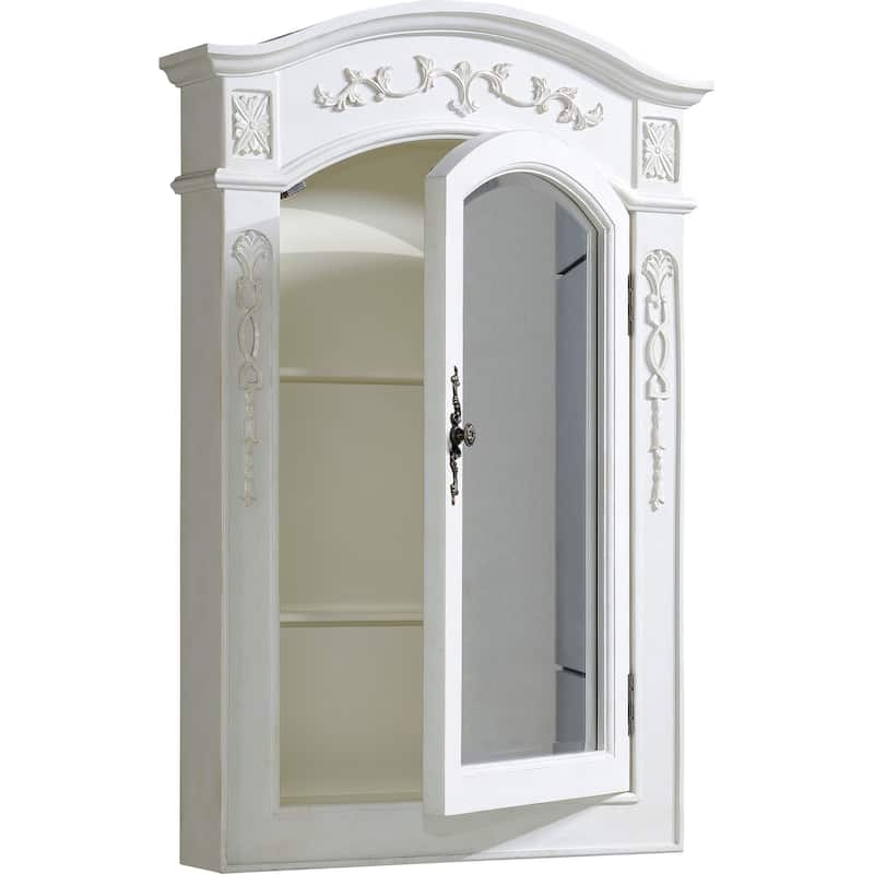 Milan 24" Antique White Mirror