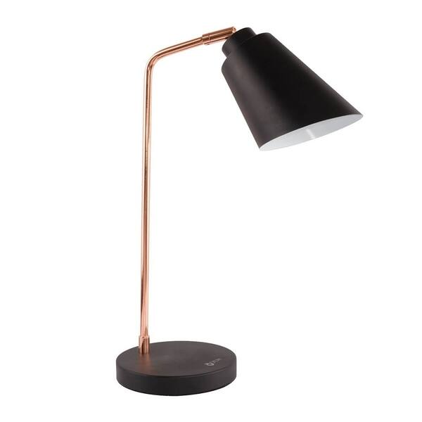 Shop Ottlite Pearson Desk Lamp Black Copper 40w Overstock