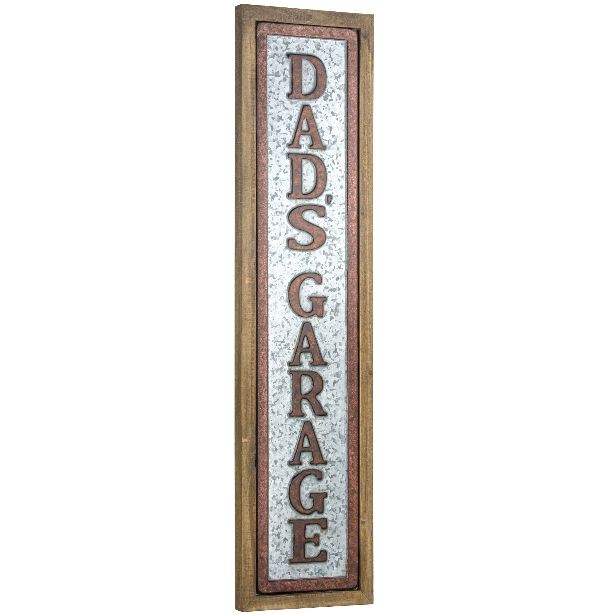 Shop Vintage Dad S Garage Framed Wood Metal Sign Farmhouse Wall