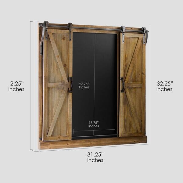 Shop American Art Decor Chalkboard Sliding Barn Doors Message